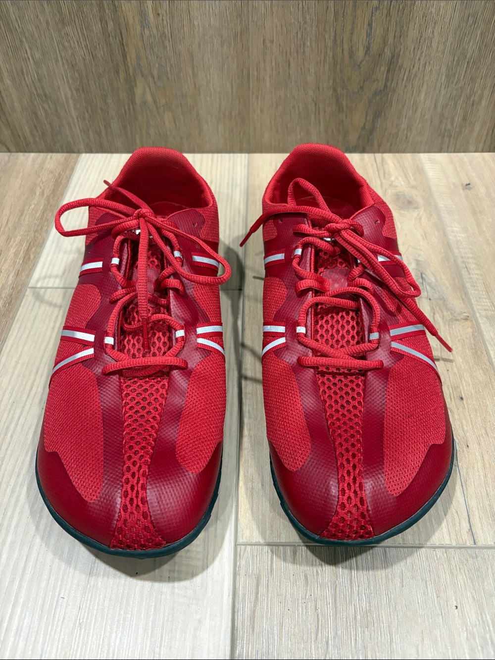 Xero Barefoot Speedforce 1 Red Running & Training Sneaker Reflective Stripes 13